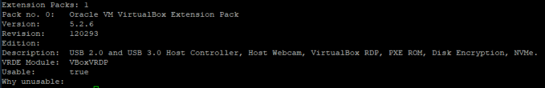 how to uninstall virtualbox extension pack command line